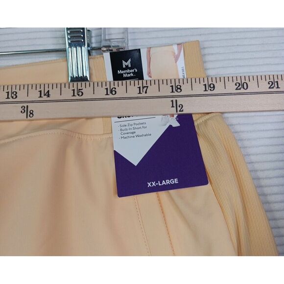 Member's Mark Women's Built-In Short Stretch Woven Active Skort Yellow XXL - Picture 7 of 11